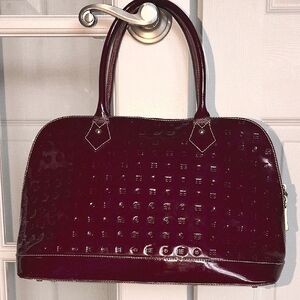 Arcadia Leather Burgundy Handbag